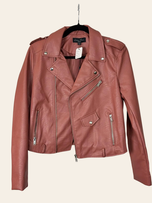 Love Tree Faux Leather Jacket