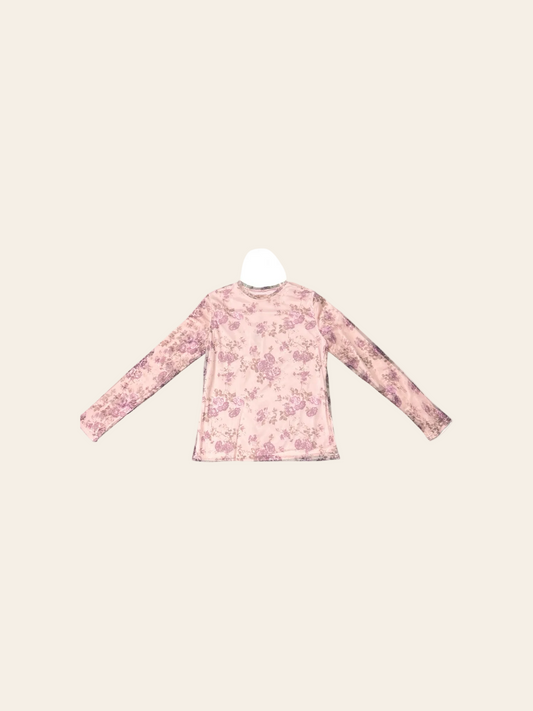 Udel NY Pink Floral Mesh Top