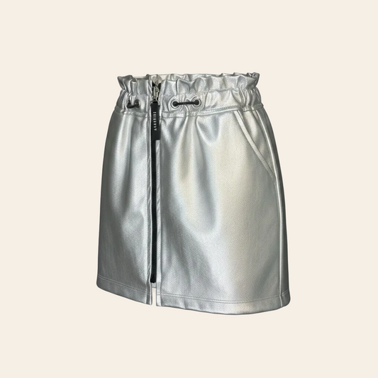 Andorine Silver Metallic Skirt