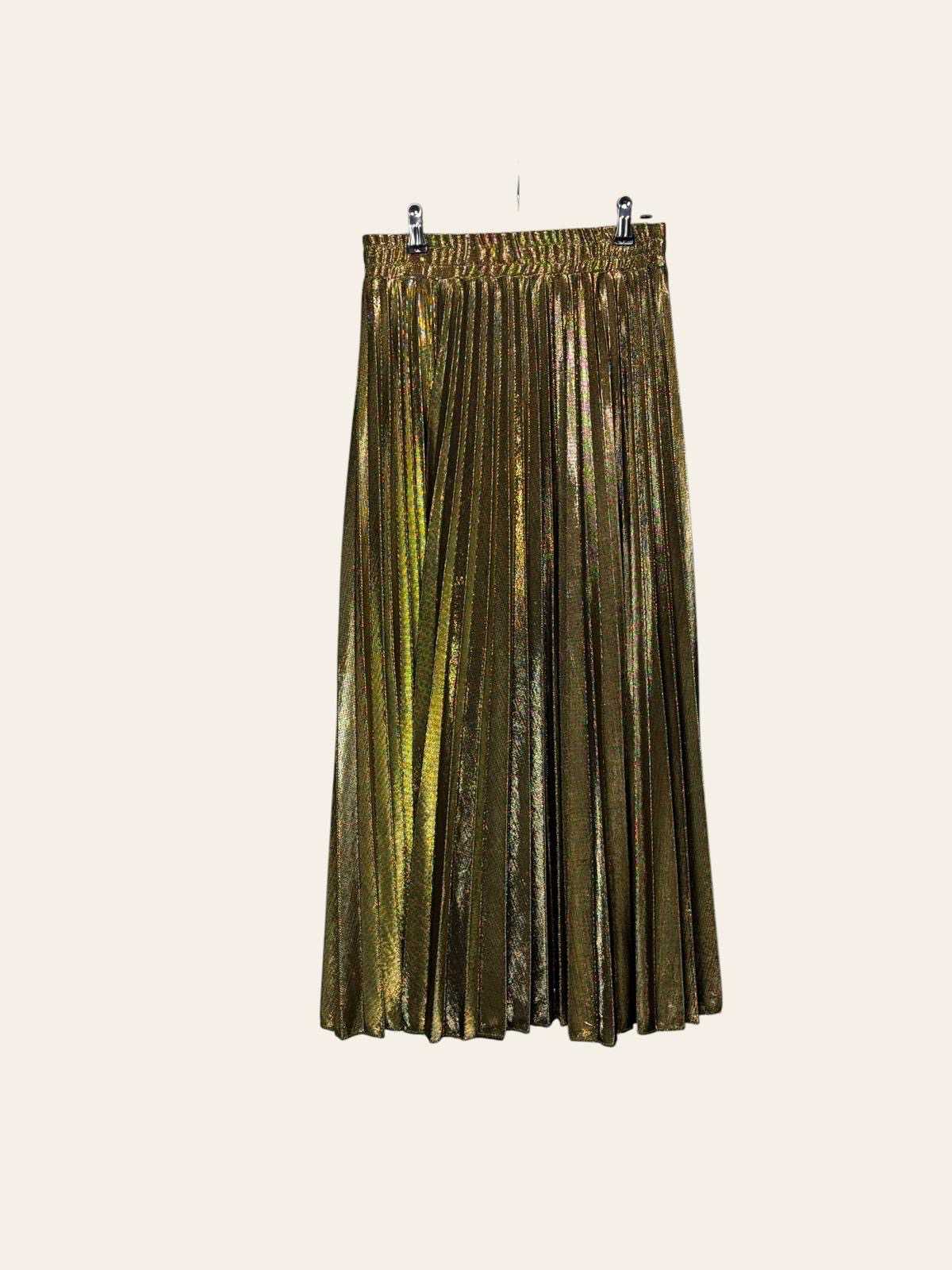 Z and I Gold Pleated Skirt