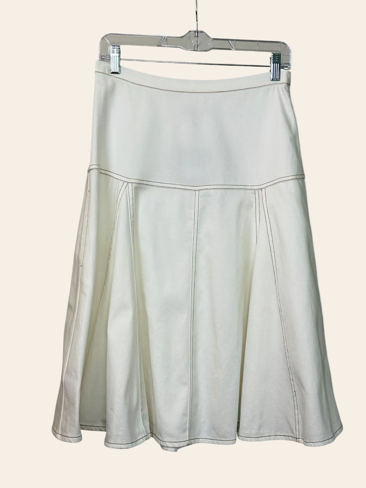 Bamboo Flair Contrast Stitch Denim Skirt
