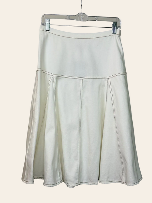 Bamboo Flair Contrast Stitch Denim Skirt