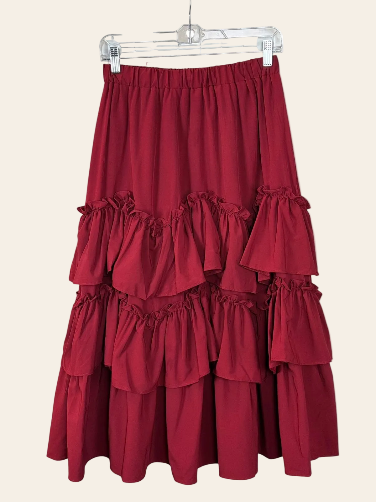 Alinfu Burgundy Skirt