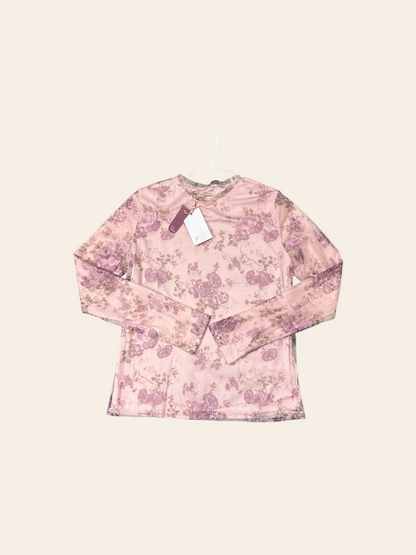 Udel NY Pink Floral Mesh Top