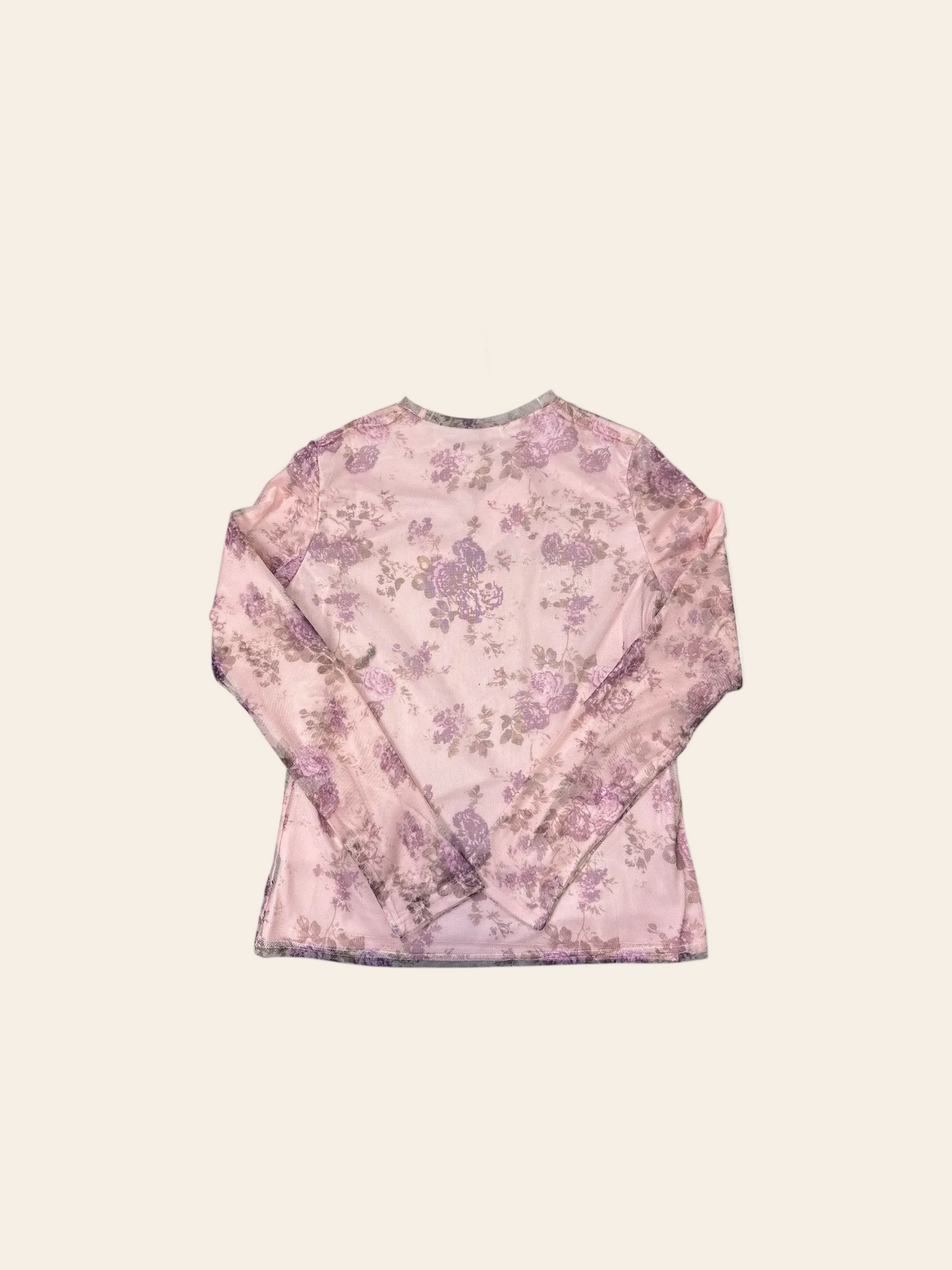 Udel NY Pink Floral Mesh Top